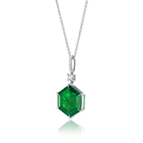 Emerald Pendant Hexagonal