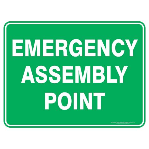 emergency assembly point signage