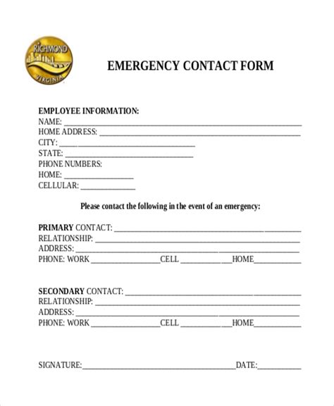 Sample Letter Requesting Emergency Contact Information The Document