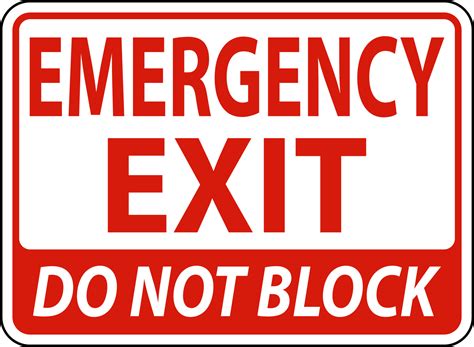 Emergency Exit Do Not Block
