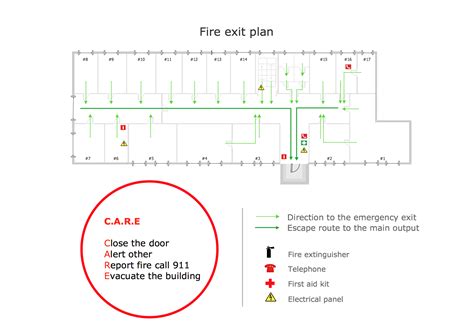 Emergency Fire Exit Layout