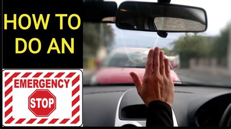 emergency stop in car driving