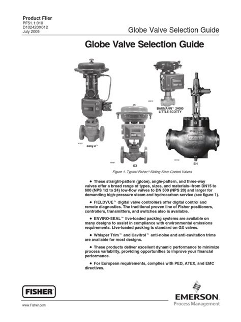Emerson Valve Selection