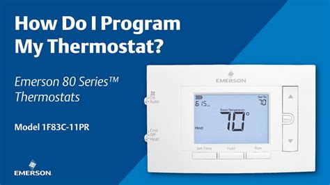 How to Program a White Rogers Emerson 1F83C11PR Thermostat YouTube