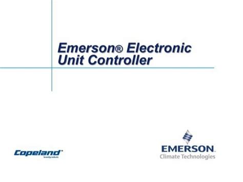 Hot Water Controls Emerson Climate Technologies Électricité