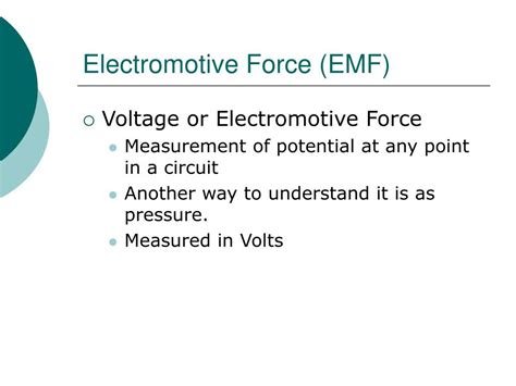 emf and amperage