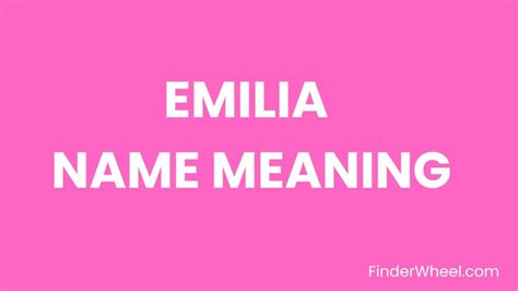 emilia meaning in english