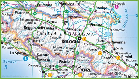 emilia romagna map