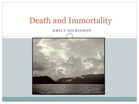 emily dickinson death and immortality