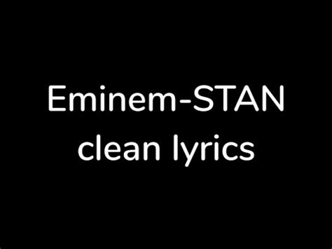 eminem stan lyrics clean