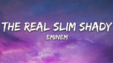 eminem the real slim shady testo