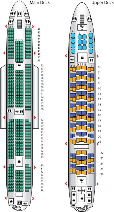 emirates a380 seat map business class