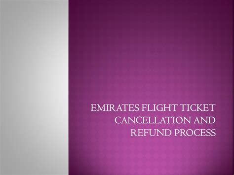 emirates flight ticket cancel will get refund