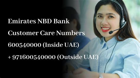 emirates nbd liv account customer care number