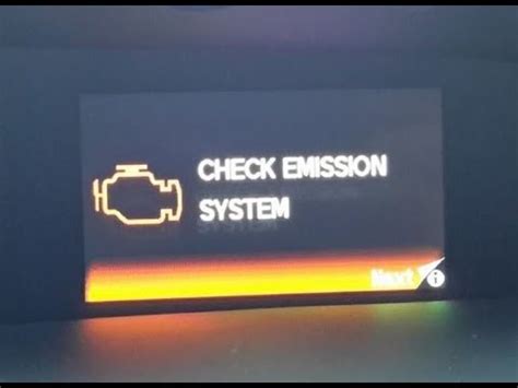 Emission Control System Warning Light Honda