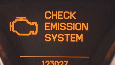 Emission System Light Is On