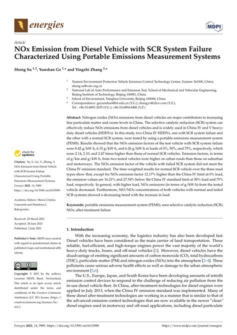Emissions Testing Nox Failure
