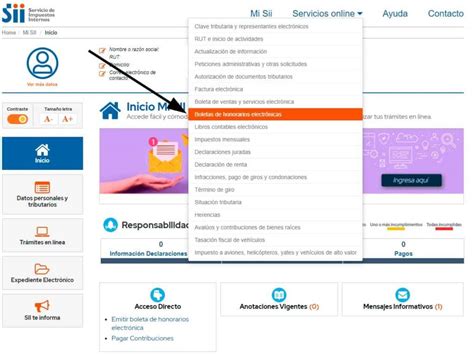 emitir boleta de honorarios sii.cl