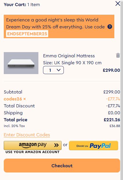 Emma Mattress Discount Code Uk