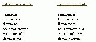 emmener conjugaison french