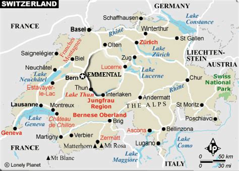 emmental valley switzerland map