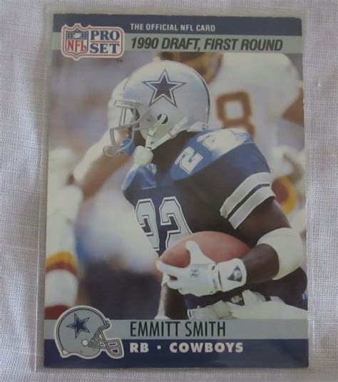 emmitt smith pro set rookie card value