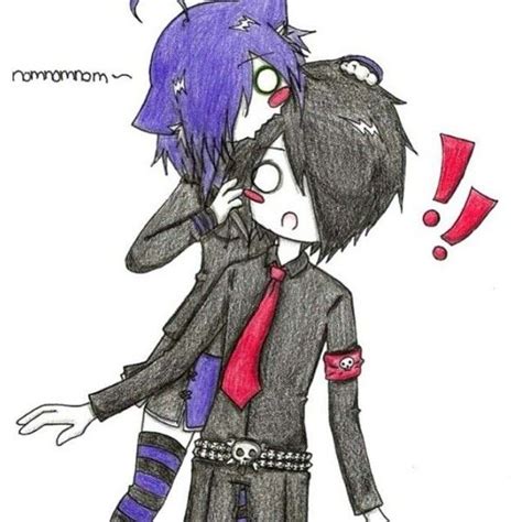 Cute Emo Couple Two by LittlePhillion on DeviantArt