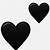 emoji love hitam aesthetic