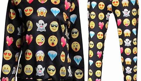 2015 New Emoji Jogger Set Women Tracksuits Sport Suits Sports Set With