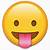 emoji with tongue hanging out