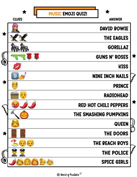 emoji quiz to print