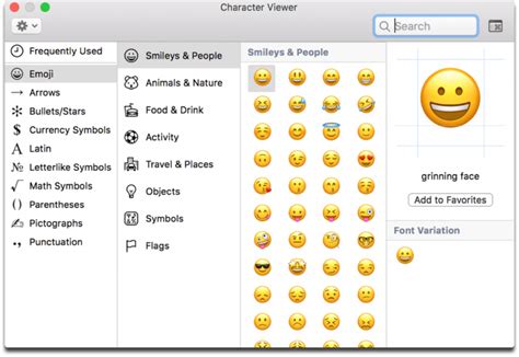 emoji shortcut mac finder