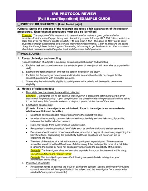 emory irb protocol template