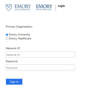 emory university login email