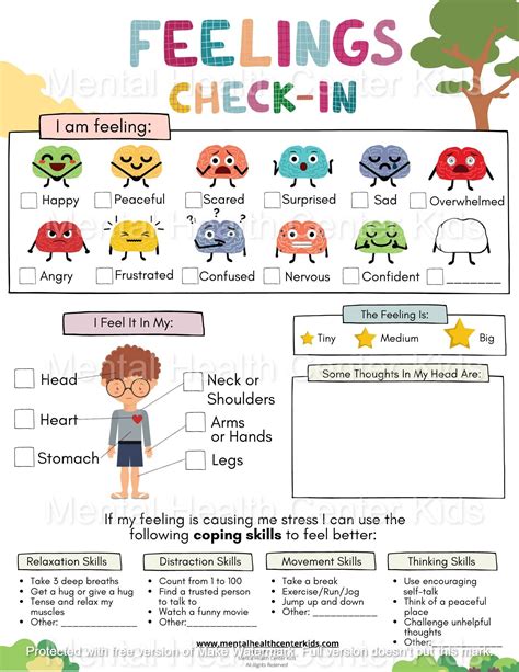5 Emotions Worksheets