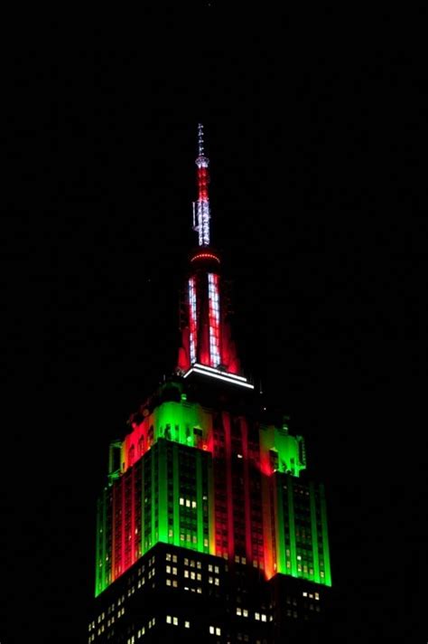 empire state building christmas light show