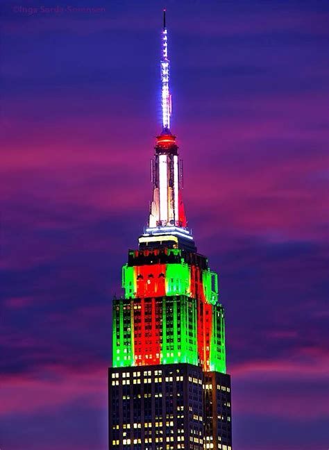 empire state building christmas lights