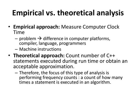 empirical analysis of algorithms examples