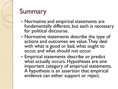 empirical and normative statements