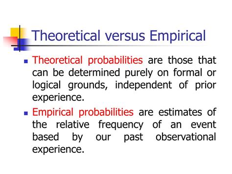 empirical and theoretical data