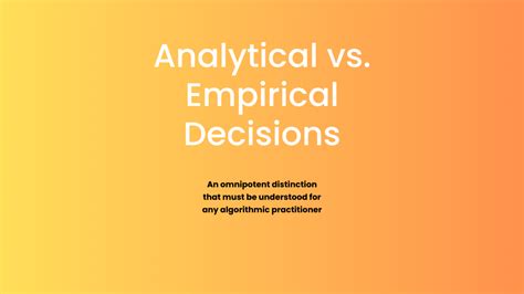 empirical vs analytical model