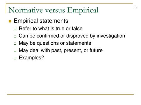 empirical vs normative questions