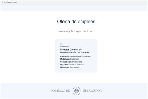 empleos en el gobierno