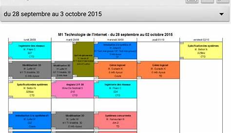 Plannings et salles de cours - Université Jean Monnet