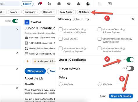employ the Job Search Filter in Your mesh