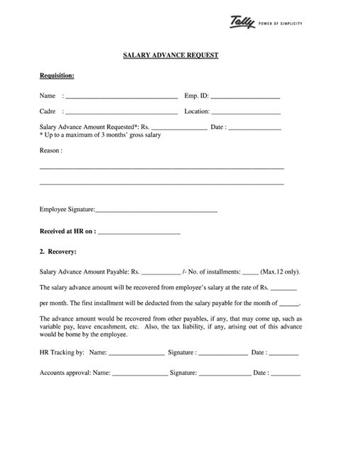 FREE 6+ Sample Employee Advance Request Forms in PDF MS Word