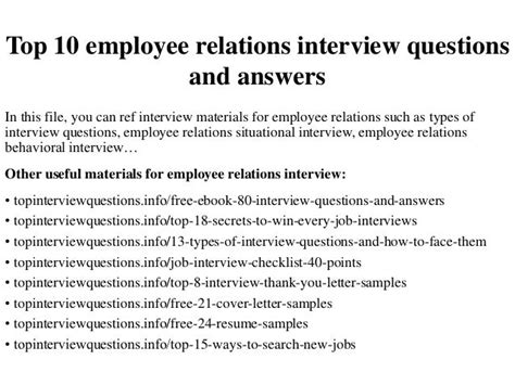 Top 25 employee relations director interview questions and answers pd…
