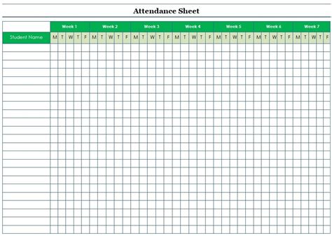 employee attendance tracker form template