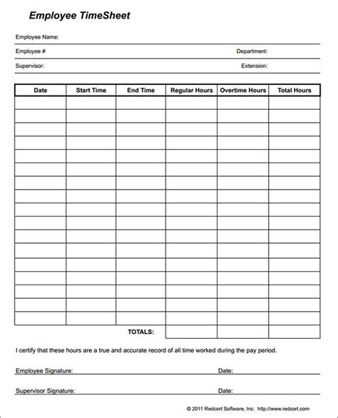 employee hours worked template