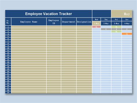 PTO Calculator Excel Template Employee PTO Tracker, Vacation Tracker